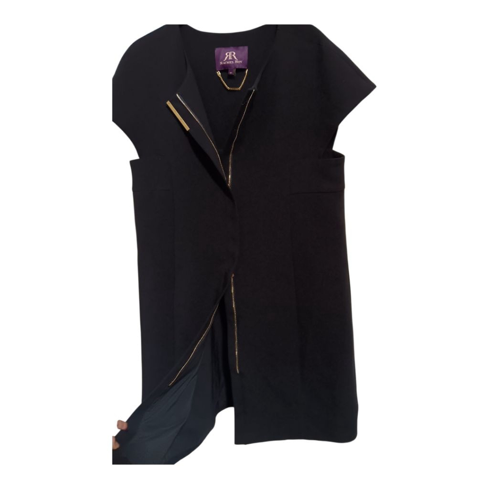 Rachel Roy Modern Kimono Shift Dress Evening Jacket With 2-Way Zip Gold Accents